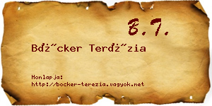 Böcker Terézia névjegykártya
